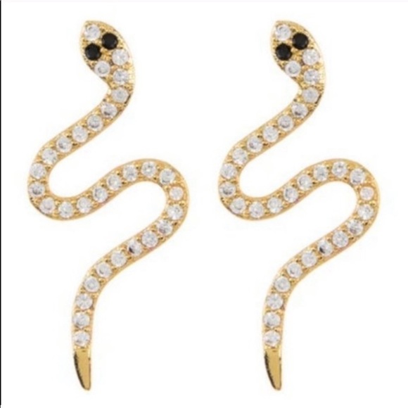 Adornia 14K Gold Pleated Swarowski Crystals Sterling Silver Earrings - Picture 1 of 11